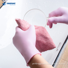 Safe Powder Free Medical Pink Disposable Nitrile Gloves